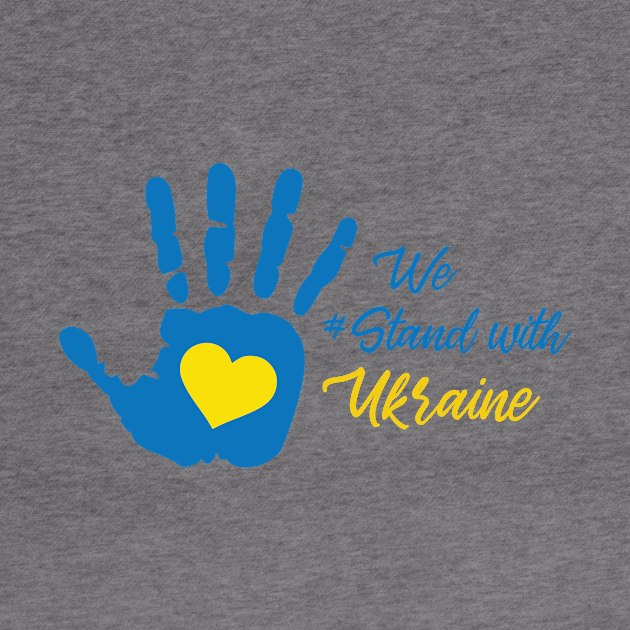 We stand with Ukraine, Fu*k Putin, Stand with Ukraine, Stop War, Middle Finger, Anti Putin, Strong Ukraina T-Shirt, Save Ukraine, Peace T-Shirt by Sapfo